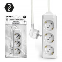 Удлинитель 3х3м с заземл. 10А 3х1.5 TOKOV LIGHT TKL-C01-BU3-3-1.5-Z Удлинитель 3х3м с заземл. 10А 3х1.5 TOKOV LIGHT TKL-C01-BU3-3-1.5-Z