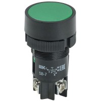 Кнопка SB-7 "Пуск" d22мм 1з+1р 0.6-10А 240В зел. IEK BBT40-SB7-K06