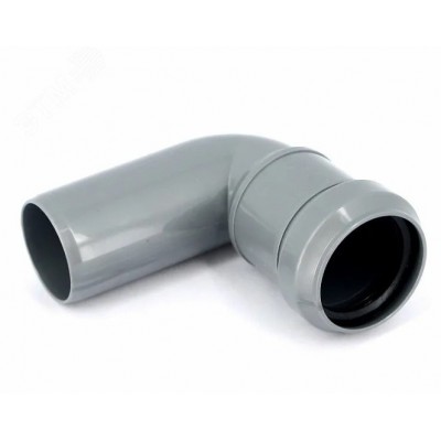 Отвод 50 87 град, для внутренней канализации, серый