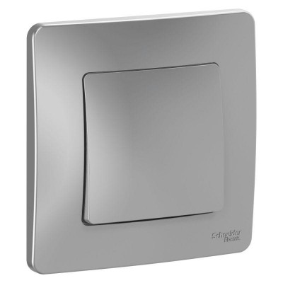 Выключатель 1-кл. СП Blanca 10А IP20 (сх. 1) 250В алюм. SE BLNVS010103 Выключатель 1-кл. СП Blanca 10А IP20 (сх. 1) 250В алюм. SE BLNVS010103