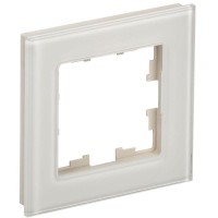 Рамка 1-м BRITE РУ-1-2-БрВа стекло ванильн. IEK BR-M12-G-K10 Рамка 1-м BRITE РУ-1-2-БрВа стекло ванильн. IEK BR-M12-G-K10