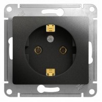 Розетка 1-м СП 1мод. Glossa 16А IP20 с заземл. механизм антрацит SE GSL000743 Розетка 1-м СП 1мод. Glossa 16А IP20 с заземл. механизм антрацит SE GSL000743