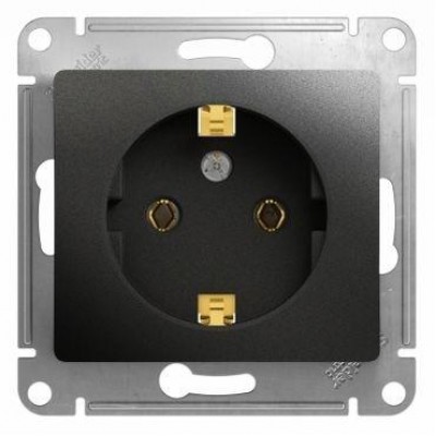 Розетка 1-м СП 1мод. Glossa 16А IP20 с заземл. механизм антрацит SE GSL000743 Розетка 1-м СП 1мод. Glossa 16А IP20 с заземл. механизм антрацит SE GSL000743
