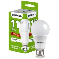 Лампа светодиодная A60 11Вт грушевидная 4000К E27 230В промо GENERICA LL-A60-11-230-40-E27-G
