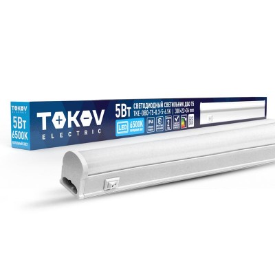 Светильник светодиодный ДБО Т5 5Вт 6.5К IP40 TOKOV ELECTRIC TKE-DBO-T5-0.3-5-6.5K Светильник светодиодный ДБО Т5 5Вт 6.5К IP40 TOKOV ELECTRIC TKE-DBO-T5-0.3-5-6.5K