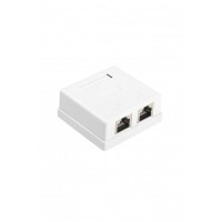 Розетка компьютерная 2-м ОП SB1-2-8P8C-C6-SH-WH RJ45 (8P8C) кат.6 экранир. Dual IDC Hyperline 430237 Розетка компьютерная 2-м ОП SB1-2-8P8C-C6-SH-WH RJ45 (8P8C) кат.6 экранир. Dual IDC Hyperline 430237