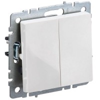 Выключатель 2-кл. СП BRITE ВС10-2-0-БрБ 10А механизм бел. IEK BR-V20-0-10-K01 Выключатель 2-кл. СП BRITE ВС10-2-0-БрБ 10А механизм бел. IEK BR-V20-0-10-K01