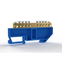 Шина нулевая на DIN-изоляторе 6х9мм 10 отвер. латунь TOKOV ELECTRIC TKE-BCB-69-10-DIN/N Шина нулевая на DIN-изоляторе 6х9мм 10 отвер. латунь TOKOV ELECTRIC TKE-BCB-69-10-DIN/N