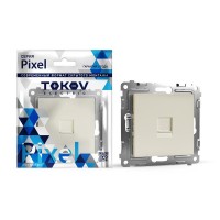 Розетка компьютерная 1-м СП Pixel RJ45 кат.5E механизм беж. TOKOV ELECTRIC TKE-PX-RC1-C02 Розетка компьютерная 1-м СП Pixel RJ45 кат.5E механизм беж. TOKOV ELECTRIC TKE-PX-RC1-C02