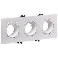 Светильник 4103 встраиваемый 3хMR16 квадрат пласт. бел. IEK LT-UVB0-4103-GU05-3-K01