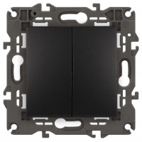 Переключатель 2-кл. СП Elegance 14-1106-05 10А IP20 250В 10AX механизм антрацит Эра Б0034247