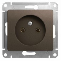 Розетка 1-м СП 1мод. Glossa 16А IP20 без заземл. механизм шоколад SE GSL000841