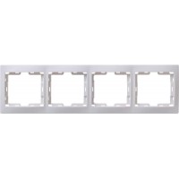 Рамка 4-м КВАРТА РГ-4-КБ горизонт. бел. IEK EMK40-K01-DM